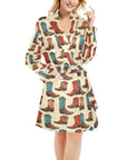 Baha Ranch Got My Boots Western Bath Robe