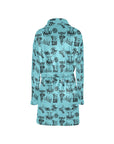 Baha Ranch Blue Cowboy Print Western Bath Robe