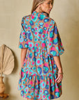Emerie Sleeve Slit Ruffled Dress