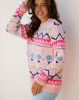 Kayaetta Knit Feather Cuffed Sweater