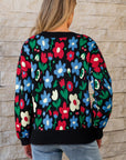 Zariah Print Short Cardigan Sweater