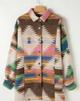 Laney aztec Print Up Shacket
