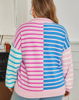 Margo Patchwork Half Zip PLUS Sweater