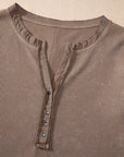 Zahra Waffle Knit Neckline Long Sleeve Top