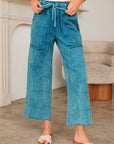 Amirah Raw Hem Patched Pants