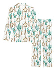Baha Ranch Turquoise Christmas Cactus Women's Western Pajamas