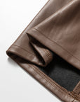 Vegan Leather Sleeveless Mini Dress