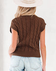 Lyrajira Texture Short Sleeve Sweater