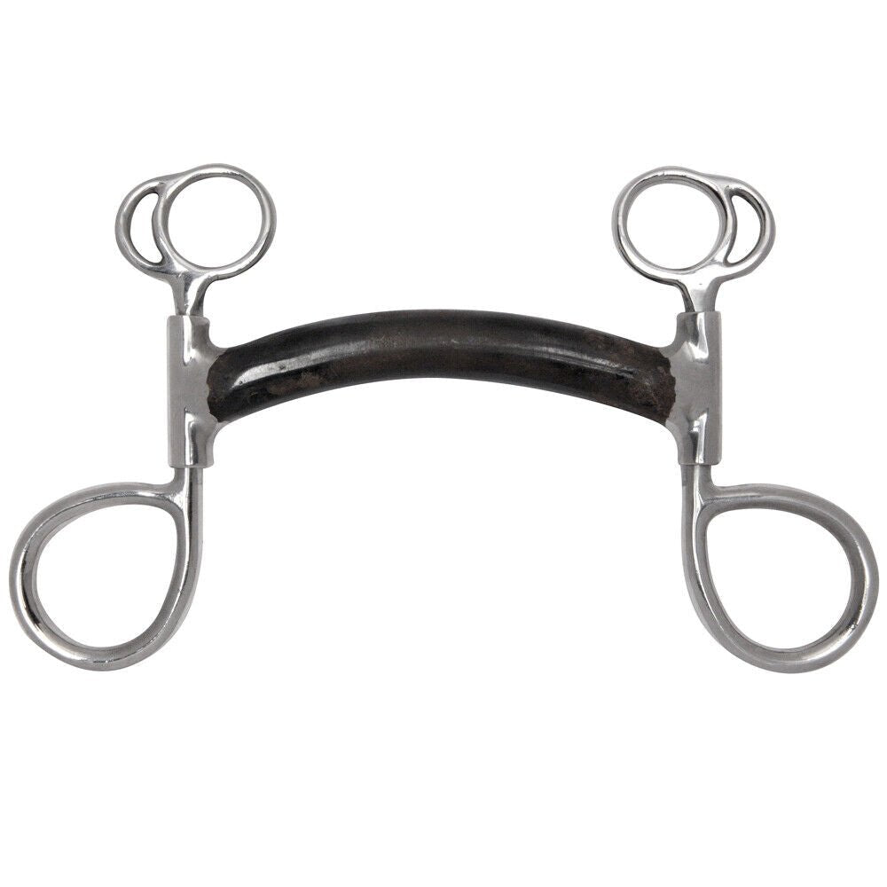 5 in Toklat Swivel Cheek Bumper H. Bit W/ Black Steel Mullen – Hilason