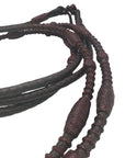 Dark Romel Reins with Red Rawhide