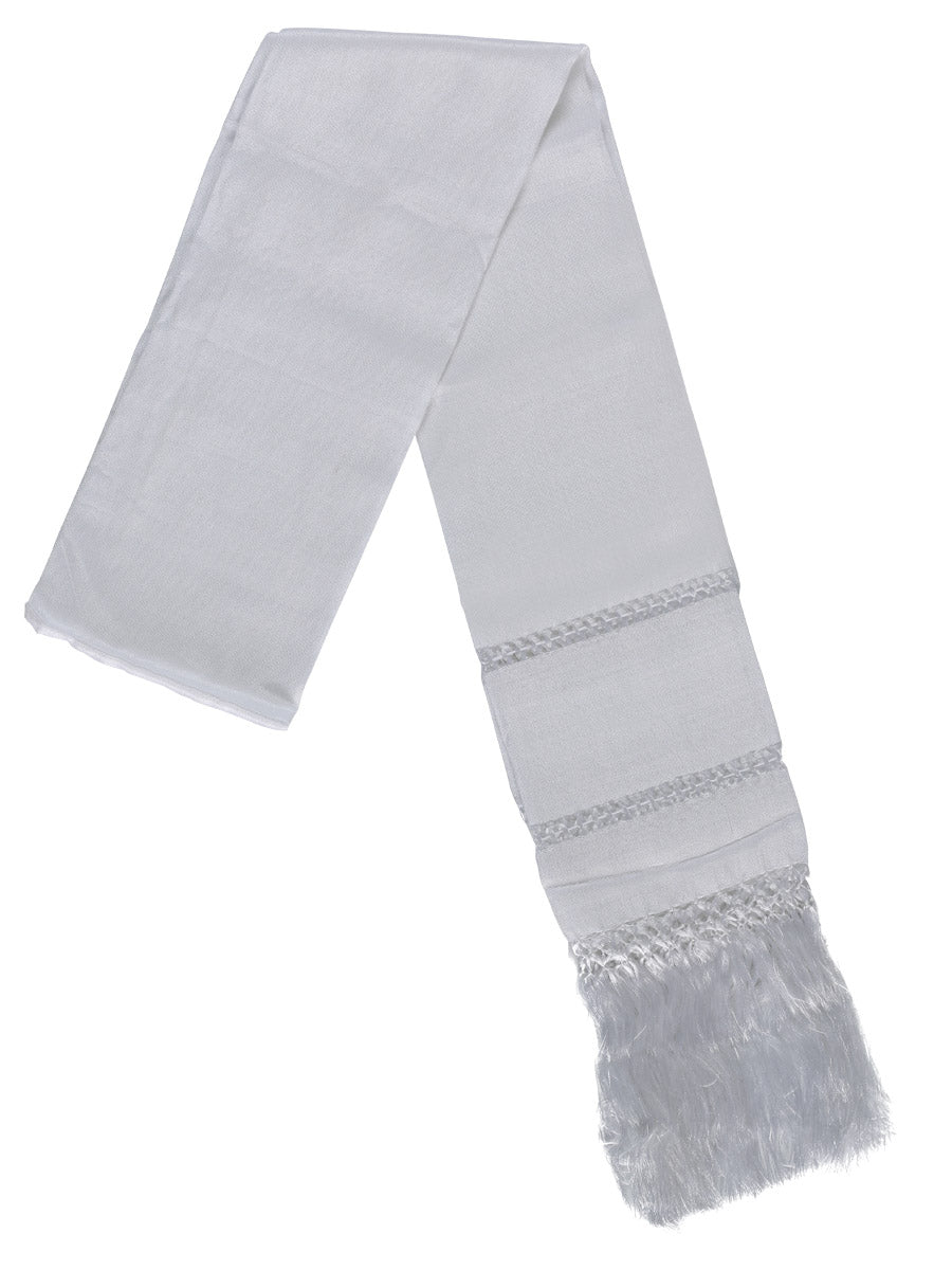 Mexican Shawl 85% Articela, 15% Polyester in White