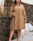 Miley Print Puff Sleeve PLUS Dress