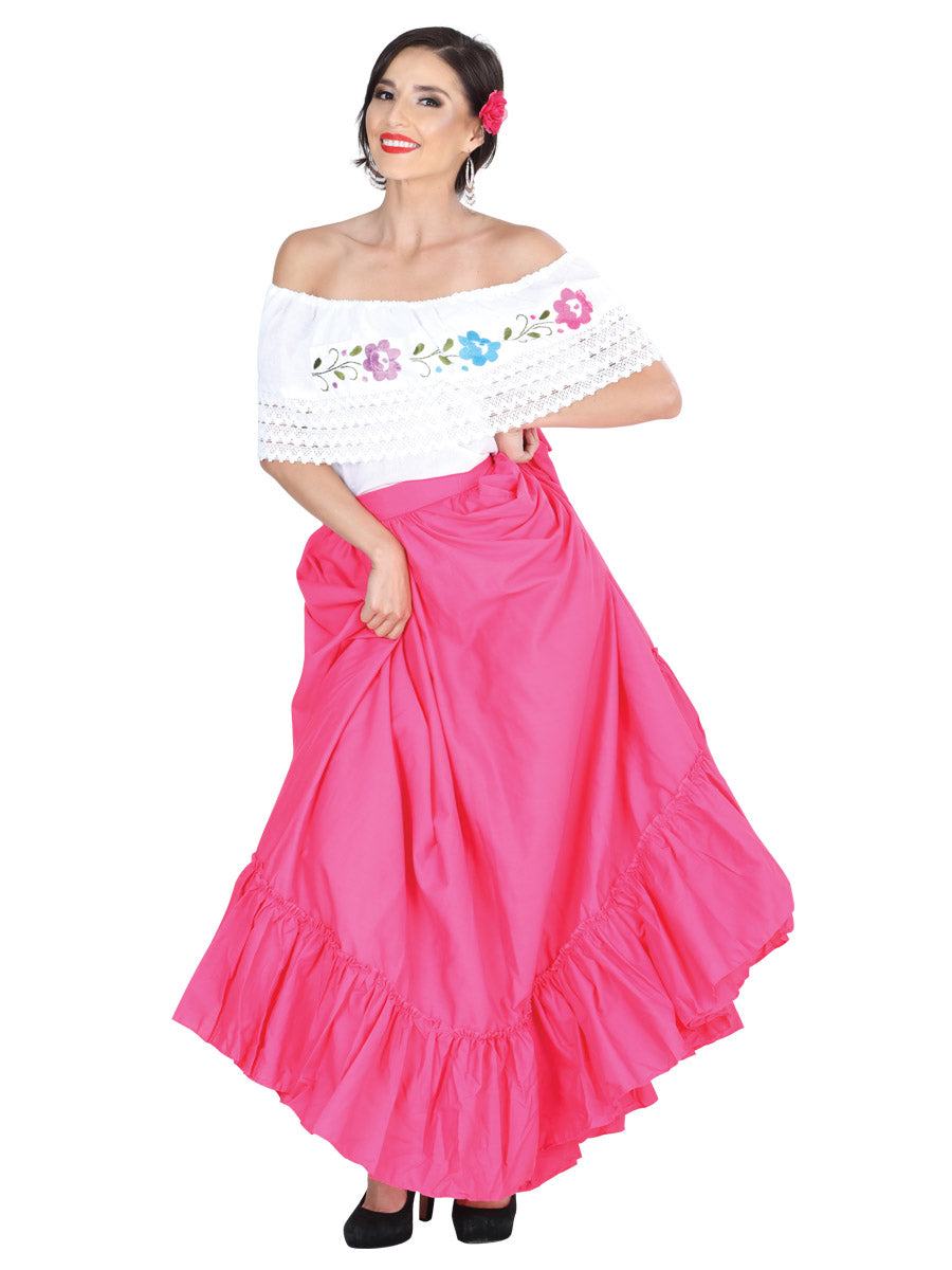 Dancing Skirt Doble Vuelo 100% Cotton in Pink