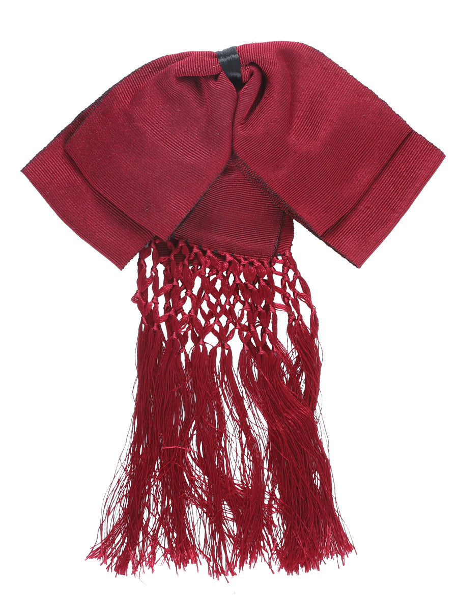 Kids Mexican Charro Bow Tie — 85% Acrylic, 15% Polyester in Wine