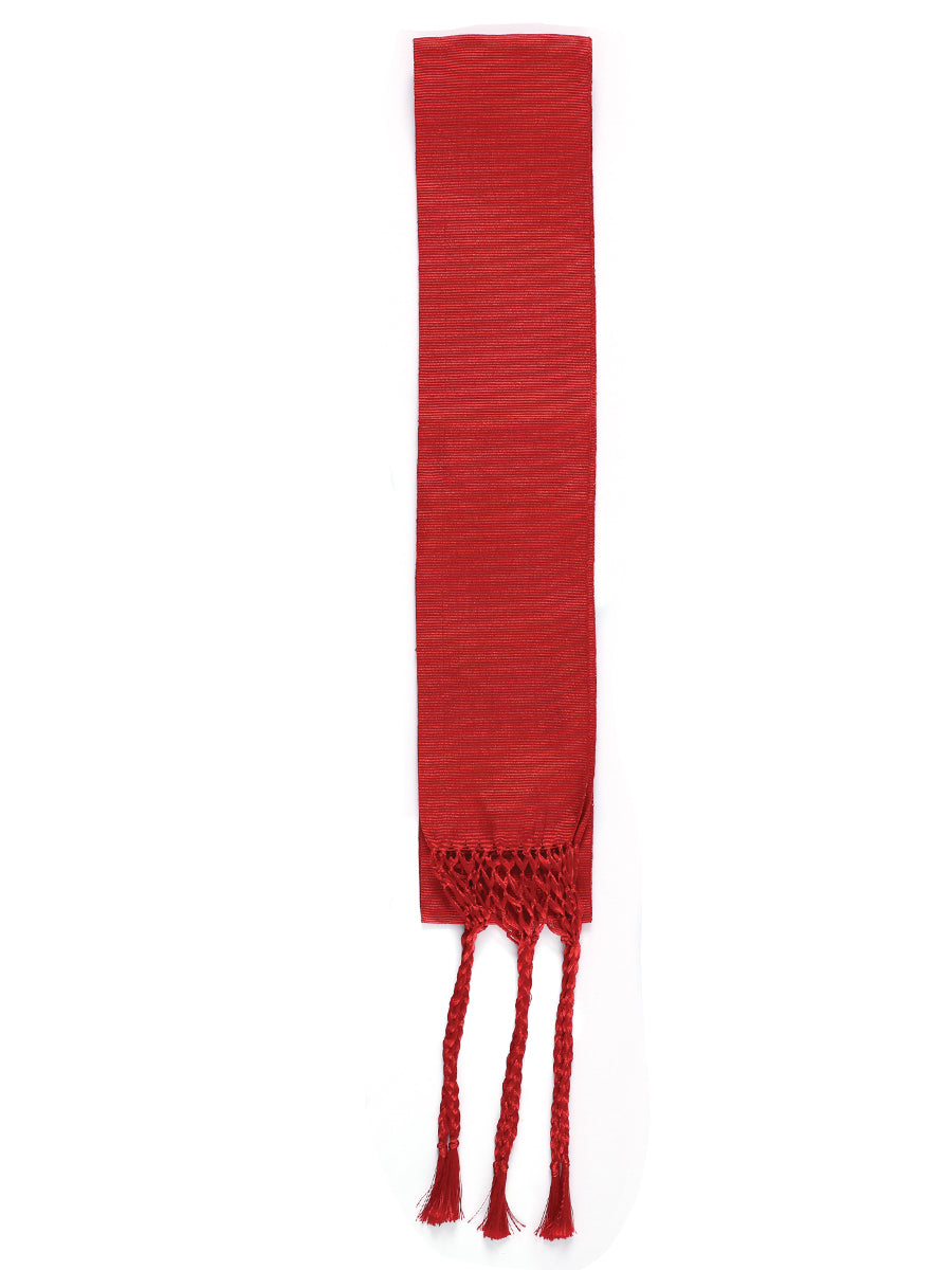 Mexican Charro Sash-Belt — 50% Cotton, 50% Polyester in Red
