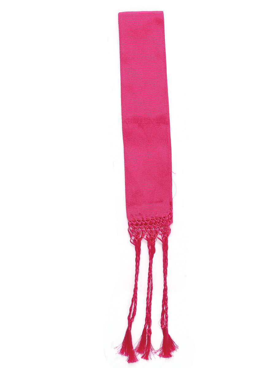 Mexican Charro Sash-Belt — 50% Cotton, 50% Polyester in Fuchsia