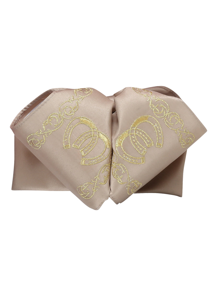 Mexican Charro Bow Tie 100% Polyester in Khaki/Gold