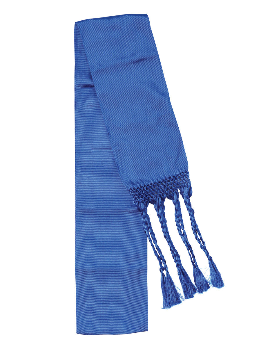 Mexican Charro Sash-Belt 50% Cotton, 50% Polyester in Royal Blue