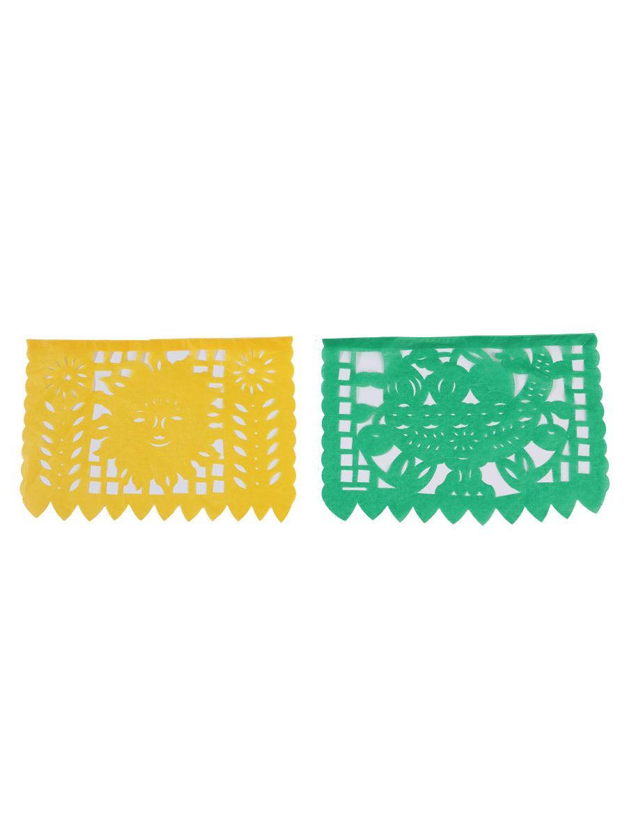 Decorative Papel Picado Mexican Figures Paper Multicolor