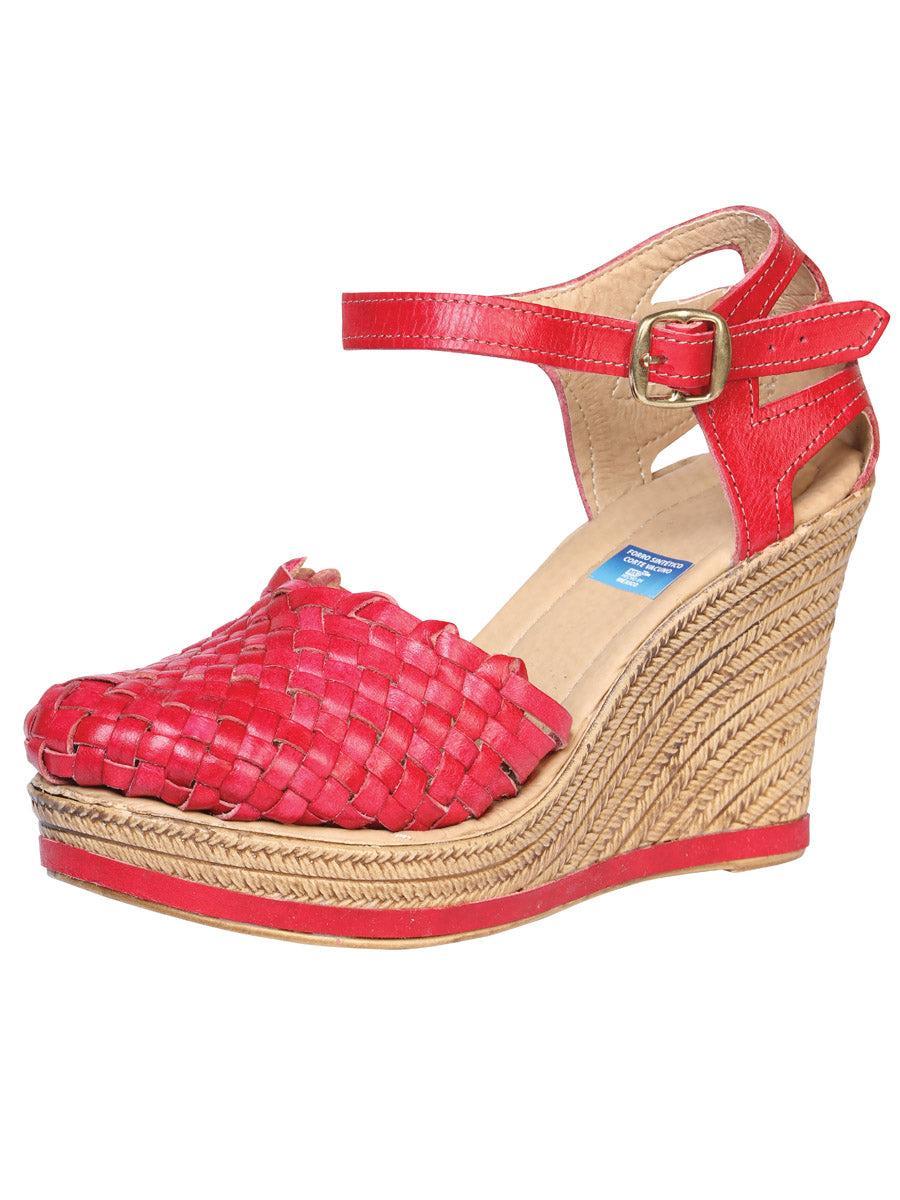 Mexican Artisanal Sandals Leather Red