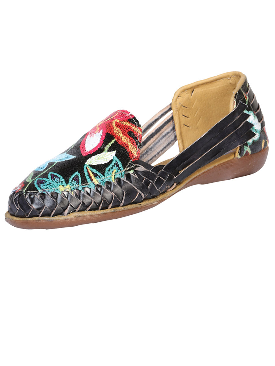 Mexican Artisanal Sandals Leather in Black
