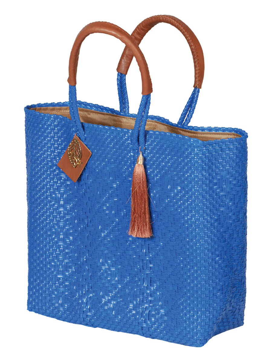 Artisanal Handbag 100% Polyethylene in Royal Blue