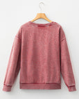 SAVED BY GRACE Embroidered Mineral Wash Sweatshirt