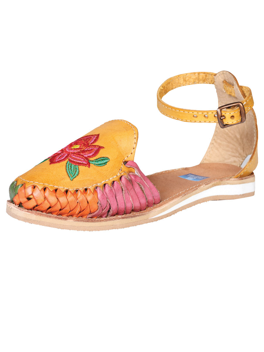 Mexican Artisanal Sandals Leather in Mustard