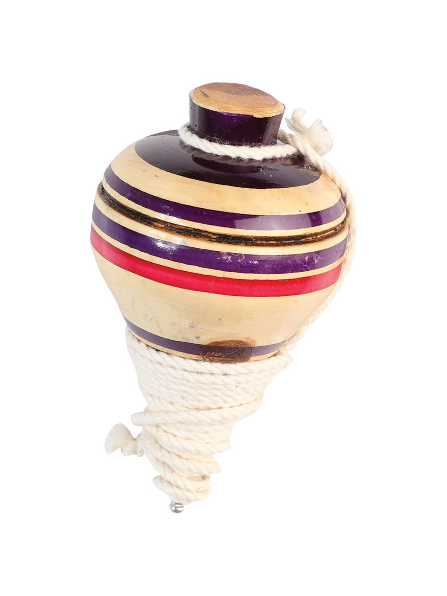 Mexican Artisanal Toy Trompo — Wood in Multicolor