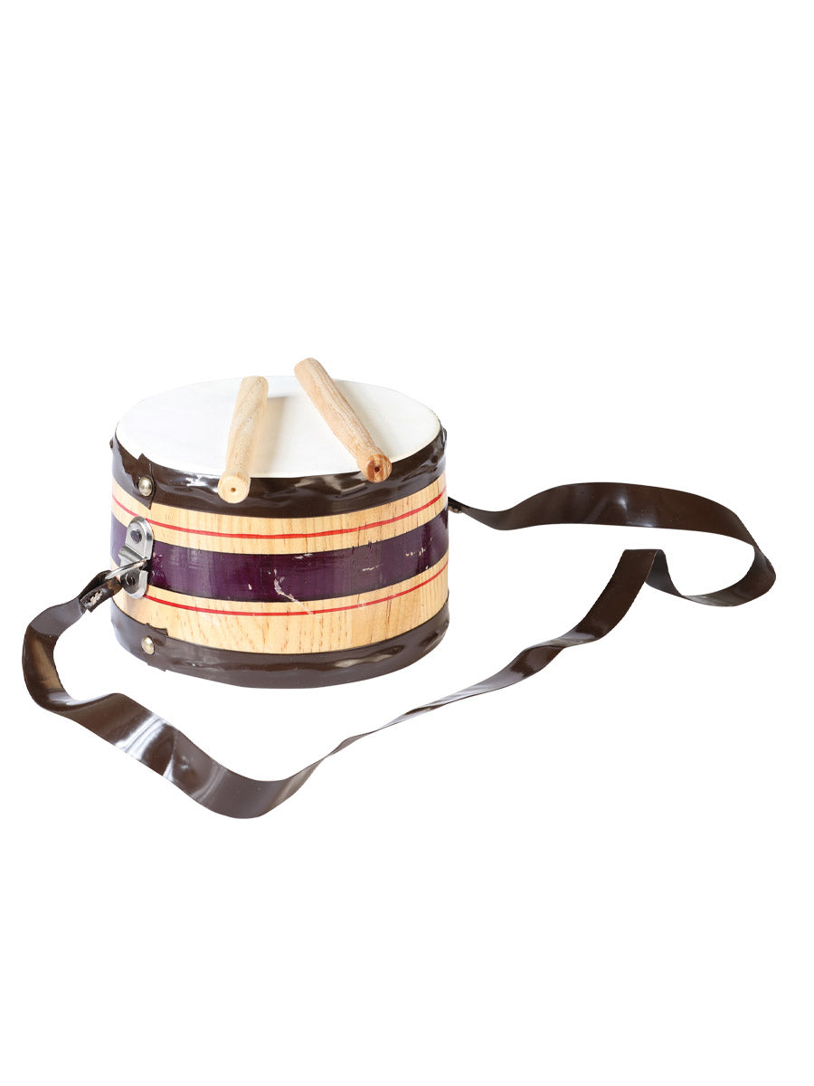 Mexican Artisanal Toy Drum — Wood in Multicolor