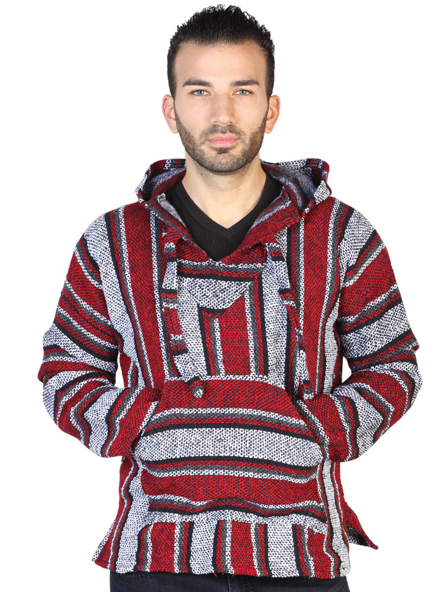 Sweatshirt Artisanal Jerga 100% Acrylan in Red
