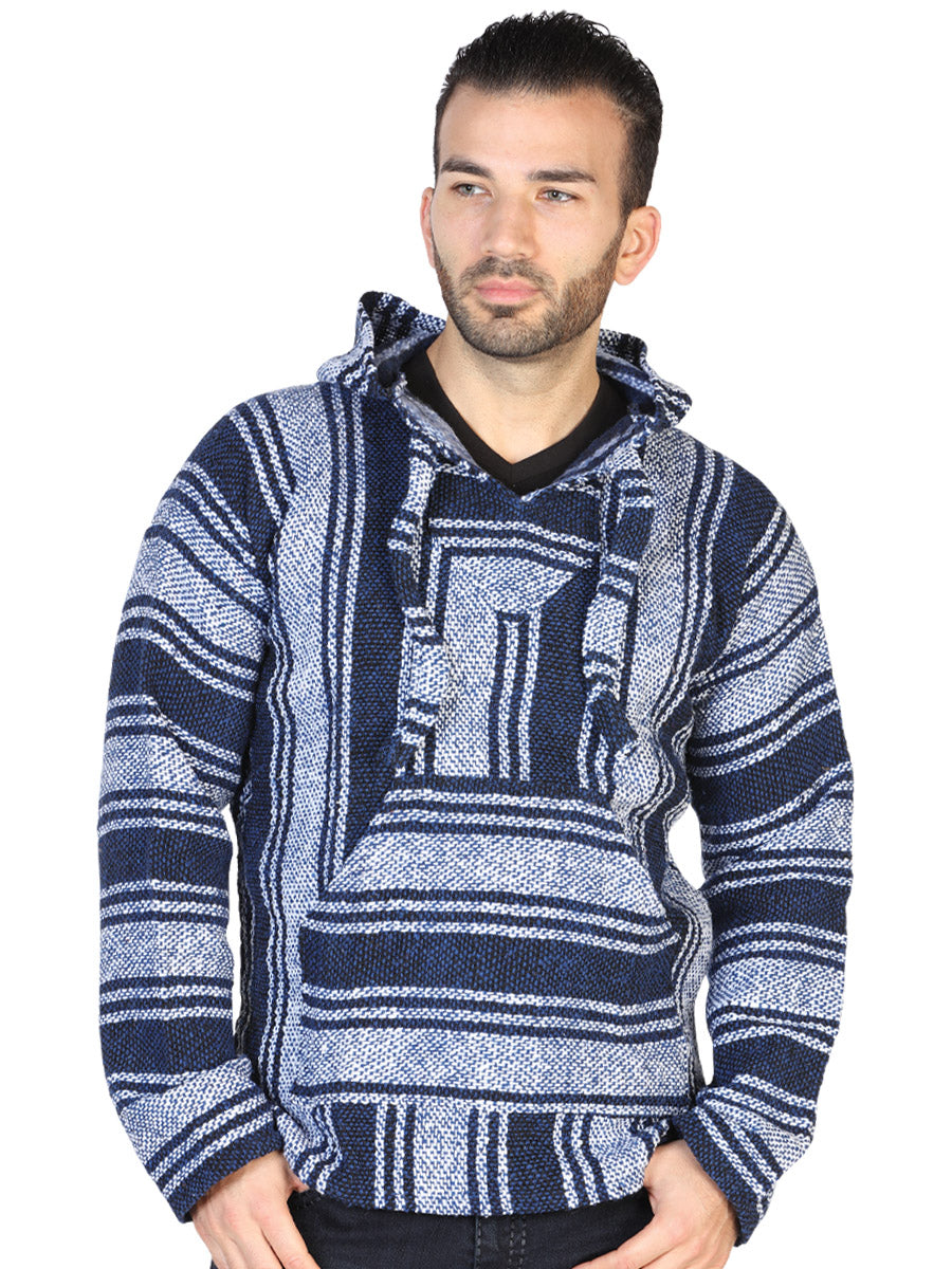 Sweatshirt Artisanal Jerga 100% Acrylan in Blue