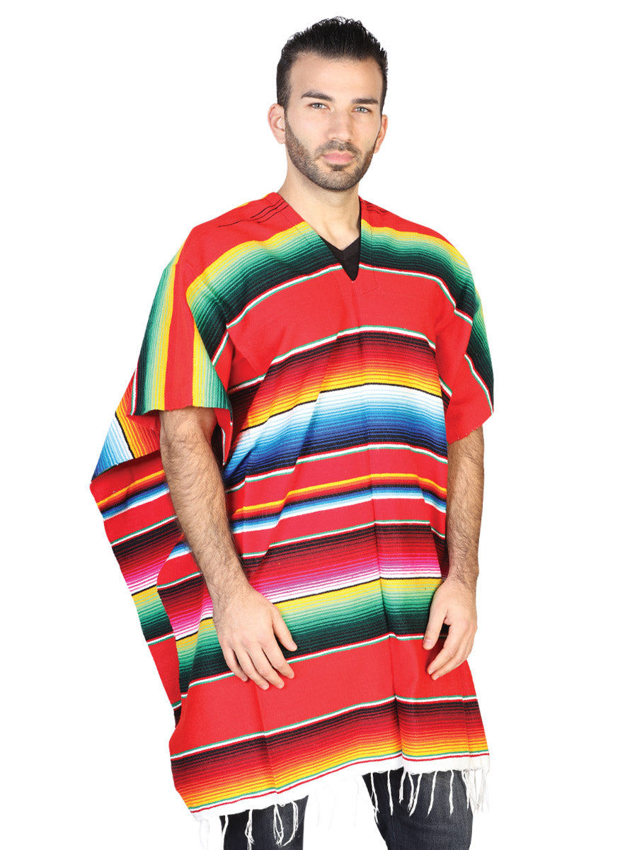 Mexican Artisanal Poncho 100% Acrylan in Multicolor