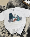 Turquoise & Monster TEE or CREWNECK
