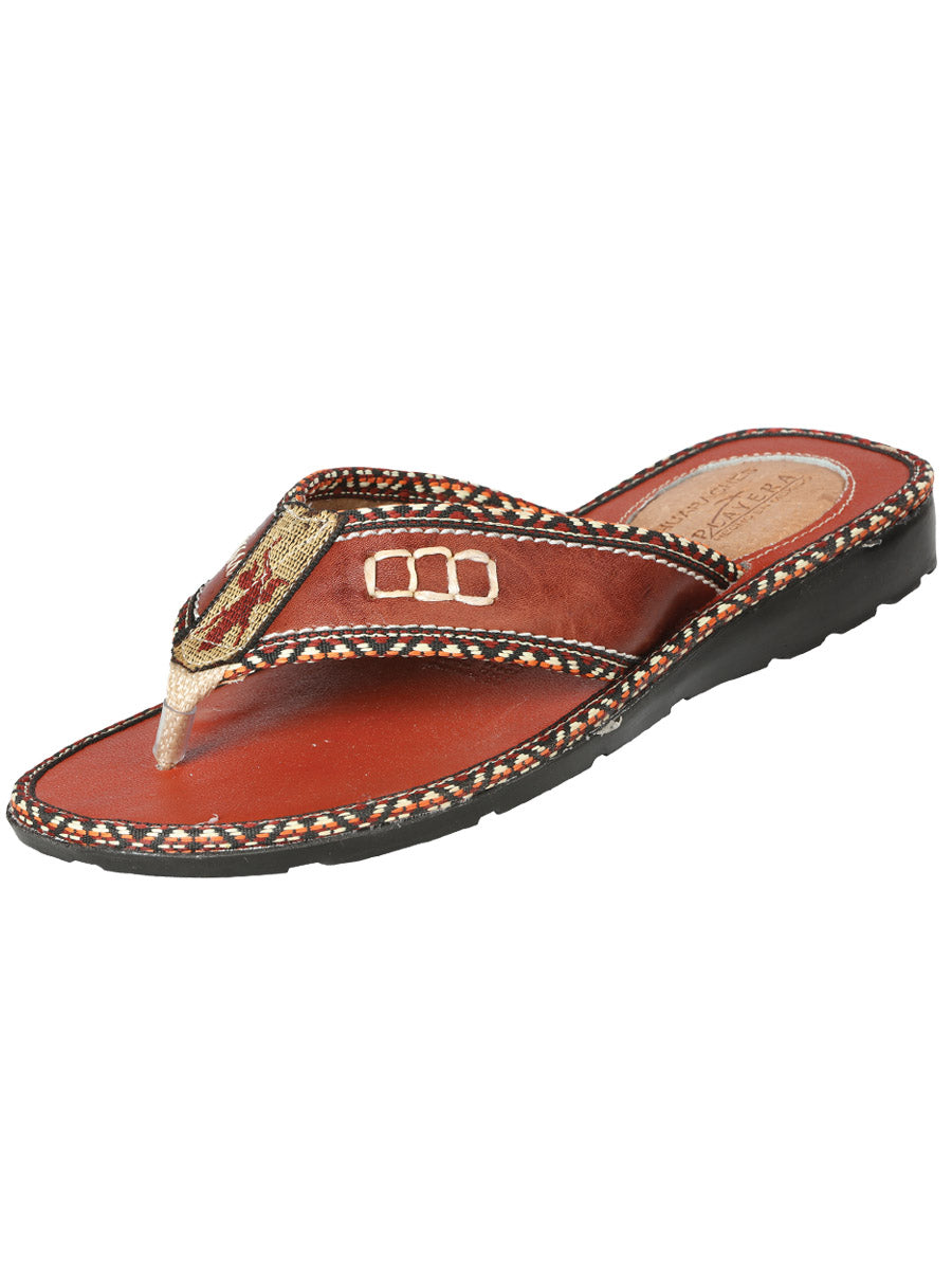 Mexican Artisanal Sandals Leather in Shedron