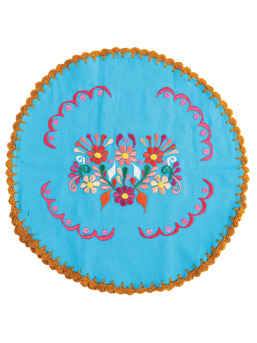 Artisanal Embroidered Tortilla Warmer 100% Cotton