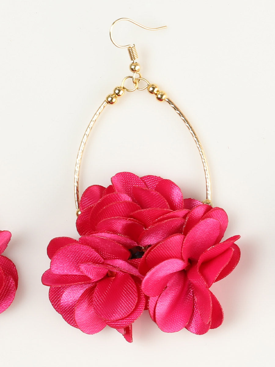 Mexican Artisanal Earrings in Fuchsia