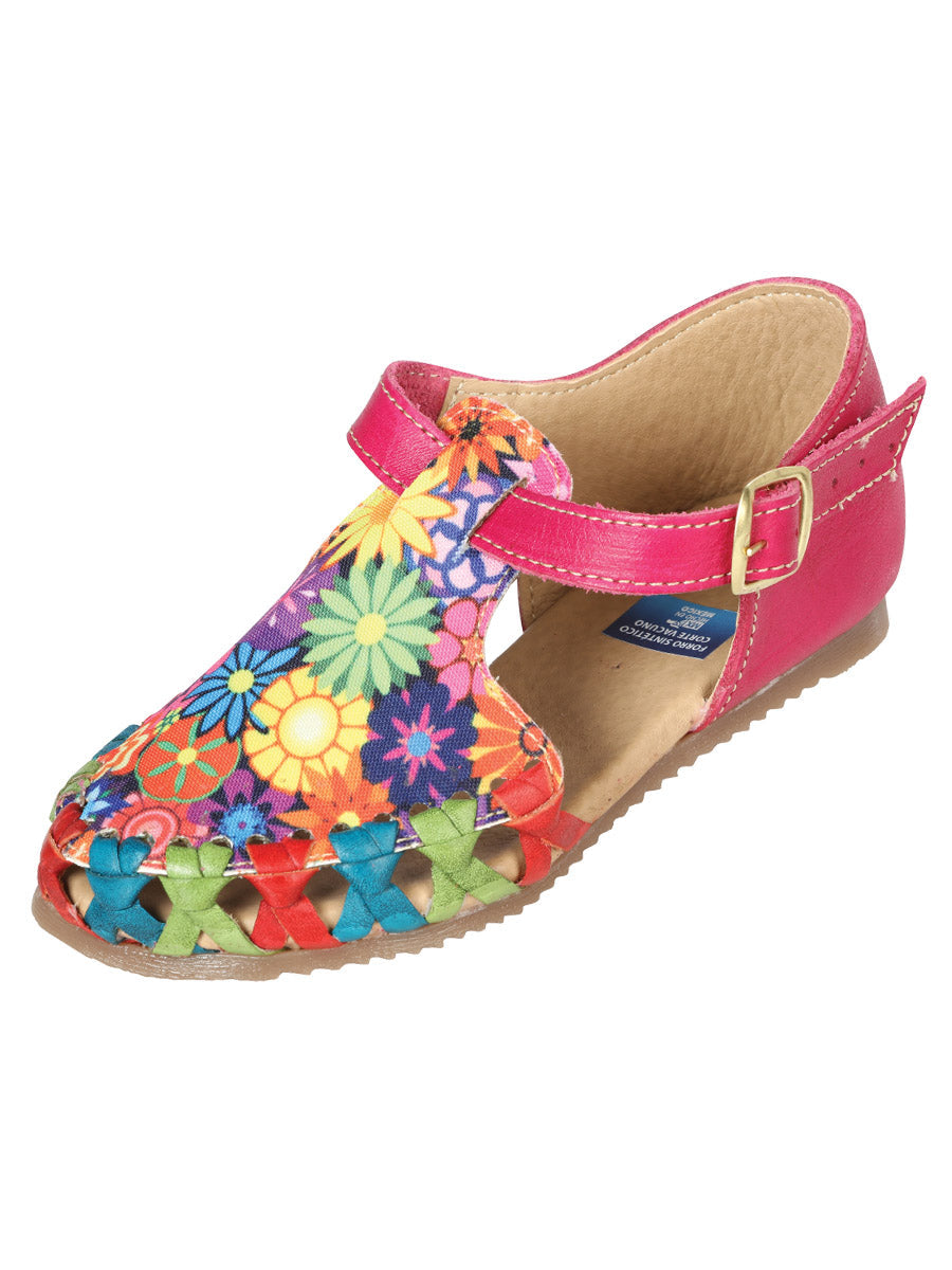 Artisanal Mexican Sandals — Leather in Fuchsia