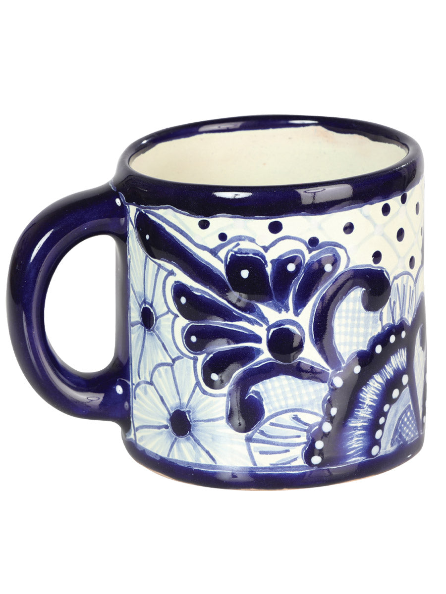 Artisanal Decorative Coffee Mug — Talavera in Blue