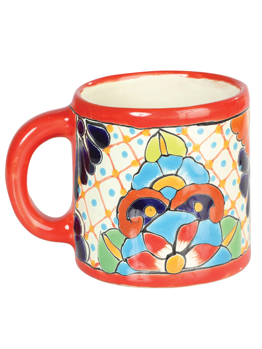 Artisanal Decorative Coffee Mug — Talavera in Multicolor