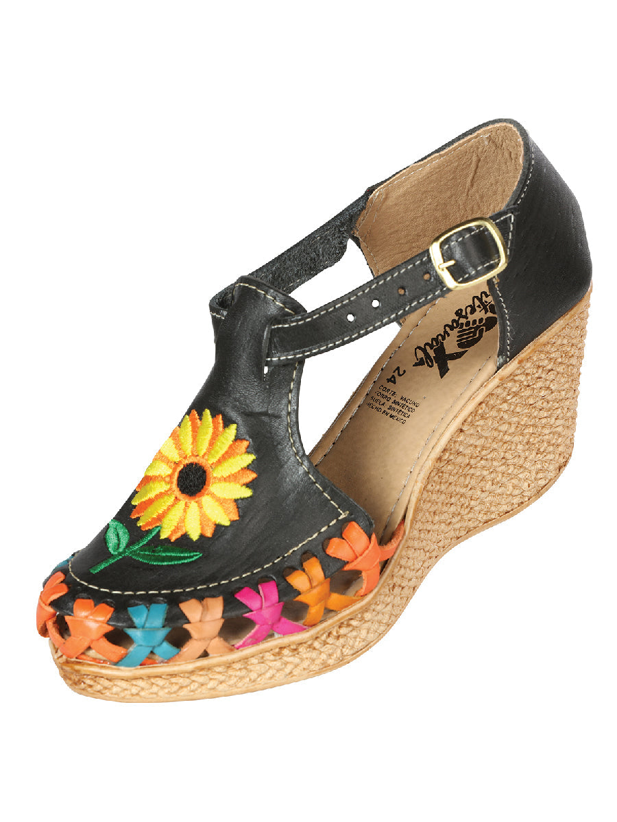 Mexican Artisanal Sandals — Leather in Black
