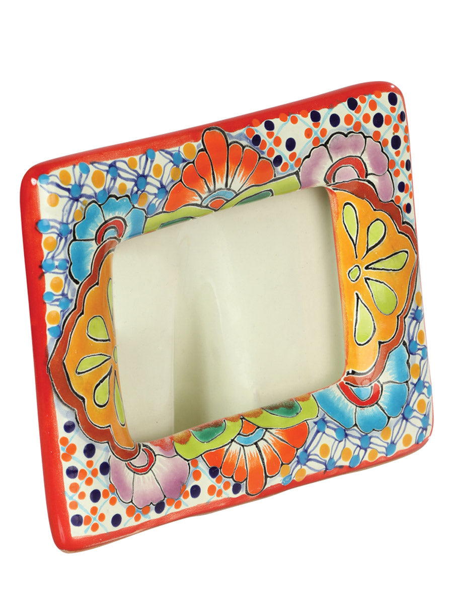 Artisanal Decorative Photo Frame — Talavera in Multicolor