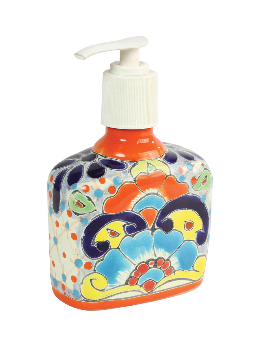 Artisanal Decorative Soap Dispenser — Talavera in Multicolor