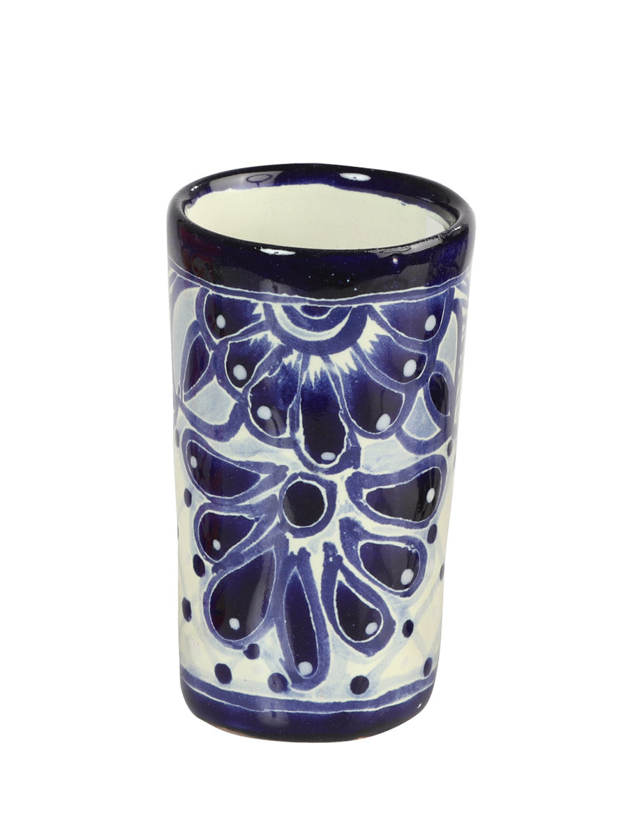 Artisanal Tequila Shot Glass — Talavera in Blue