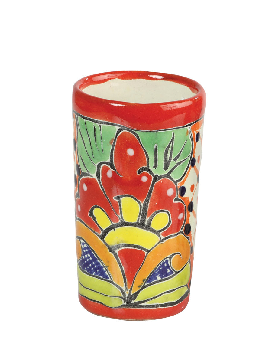 Artisanal Tequila Shot Glass — Talavera in Multicolor