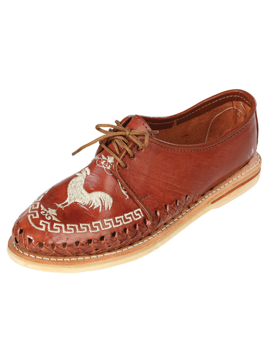 Mexican Artisanal Shoes Leather in Honey/Brown