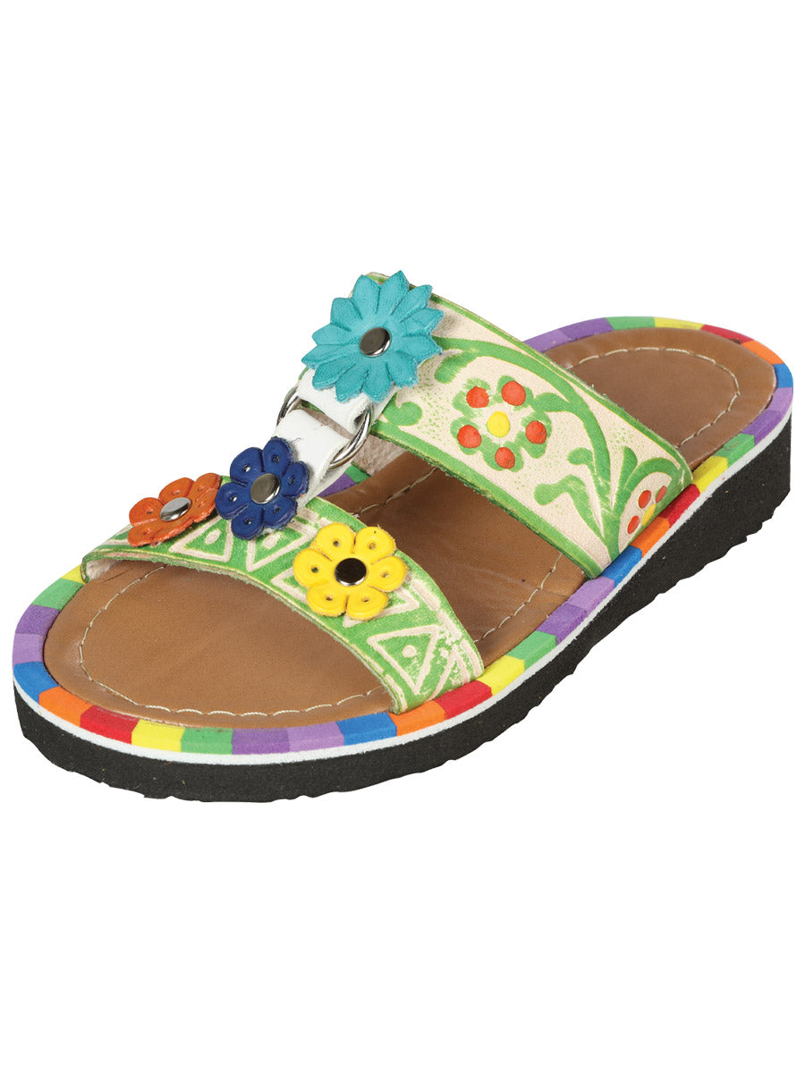 Artisanal Mexican Sandals — Leather in Multicolor