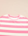 Stripe Cap Sleeve T-Shirt Dress