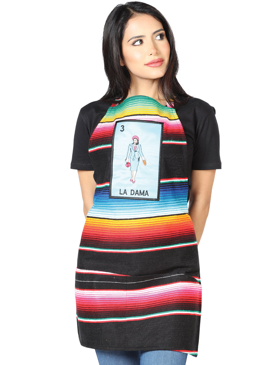 Artisanal Mexican Zarape Apron 100% Acrylan in Multicolor