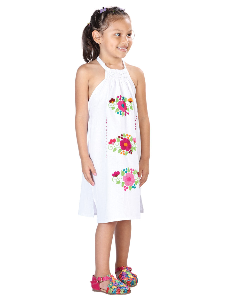 Artisanal Embroidered Dress 100% Cotton in White